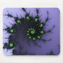 Grünes und lila Fraktal Design der Fraktal-Schneck Mousepad