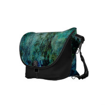 Grunge-blaues Grün-Schwarz-Rickshaw-Bote-Tasche Kurier Tasche