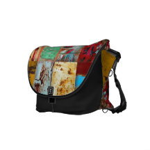 Grunge-gemischte schwarze Rickshaw-Bote-Tasche Kuriertasche