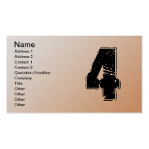 GRUNGE NUMBER 4 BUSINESS CARDS