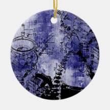 Grunge Pattern 227 Christmas Tree Ornament
