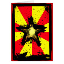 Grunge Stern star Grußkarte