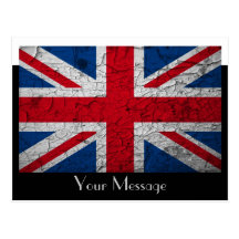 grunge Union Jack - britische Postkarte