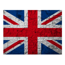 grunge Union Jack - britische Postkarte
