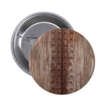 Grungy befestigtes rostiges Metall Anstecknadelbutton