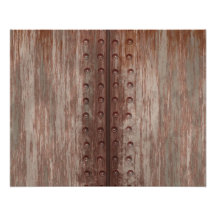 Grungy befestigtes rostiges Metall Photographischer Druck