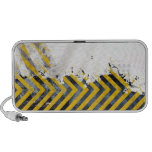 Grungy Gefahrenstreifen Notebook Lautsprecher