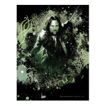 Grünliche Aragorn vektorcollage Postkarte