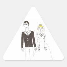 Gruselige Hochzeit 2 des Th Dreieckaufkleber