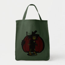 Gruselige Kinderkürbis-Haus-Tasche
