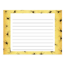 Gruselige Spinnen-Halloween-Rezept-Karte Postkarte