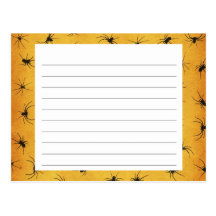 Gruselige Spinnen-Halloween-Rezept-Karte Postkarte