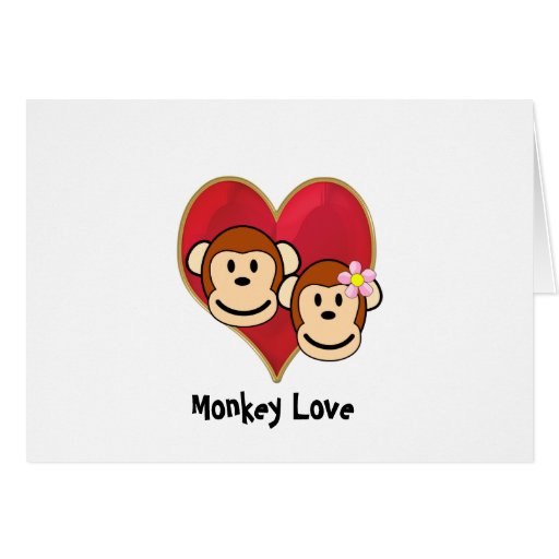 Gruß-Karte Affe-Liebevalentines Tages