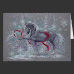 Gruß-Karte - Feiertags-Einhorn-Schnee-Vogel karten