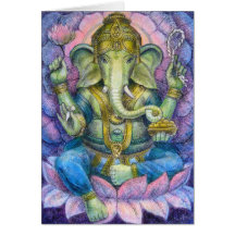 Gruß-Karte Lotuss Ganesha