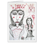 Gruß-Karte - Stift-Illustration - Alice - Fantasie