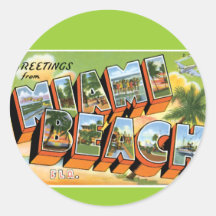 Grüße vom Miami Beach Aufkleber