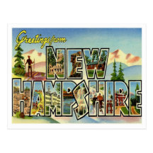 Grüße vom New Hampshire Postkarten