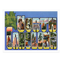 Grüße vom North Carolina Postkarten