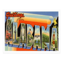 Grüße von Alabama Postkarten