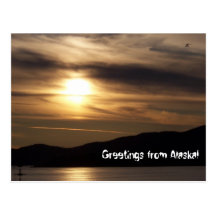 Grüße von Alaska-Postkarte