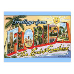 Grüße von Florida - Vintage Reise Postkarte