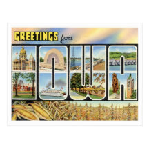 Grüße von Iowa Postkarte
