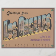 Grüße von Los Angeles, Vintag Bedruckte Flyer