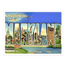 Grüße von Maryland Postkarten