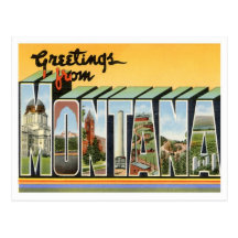 Grüße von Montana Postkarte