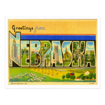 Grüße von Nebraska Postkarte