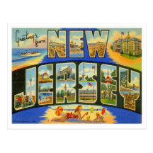 Grüße von New-Jersey Postkarte