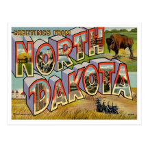Grüße von North Dakota Postkarten