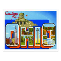 Grüße von Ohio Postkarte