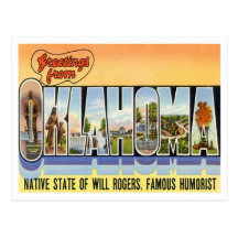 Grüße von Oklahoma Postkarte