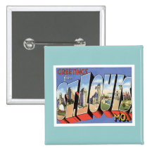 Grüße von St. Louis Missouri Anstecknadelbutton