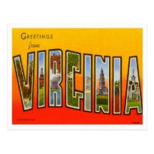 Grüße von Virginia Postkarten