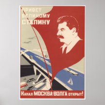 Grüße zum großen Stalin Posterdruck
