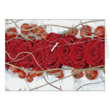 Grußkarte rote Rosen