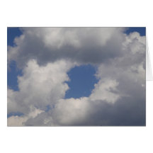 Grusskarte, Wolken-Doughnut, blanko