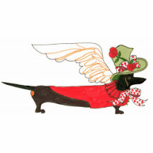 Gullivers Engels-Schwarz-Dackel ChristmasOrnament Photo Skulptur