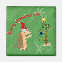 Gürteltier-frohe Weihnacht-Magnet Magnets