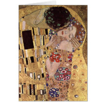 Gustav Klimt ~ der Kuss Grußkarte
