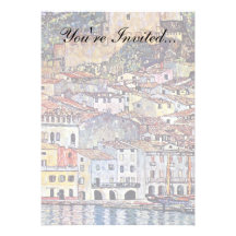 Gustav Klimt - Malcesine in See Garda Einladung