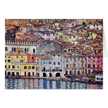 Gustav Klimt - Malcesine in See Garda Grußkarten
