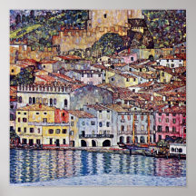 Gustav Klimt - Malcesine in See Garda Plakate