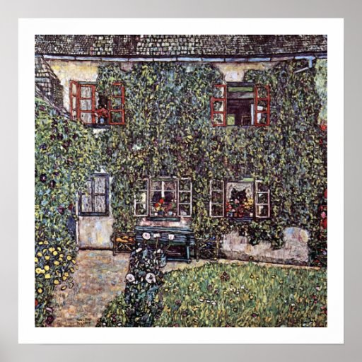 Gustav Klimt ~ Stein-Haus-Plakat