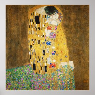 Gustav Klimt The Kiss Print Art Nouveau Jugendstil