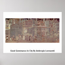 Gute Regierungsführung in der Stadt durch Ambrogio Posterdrucke