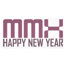 Guten Rutsch ins Neue Jahr 2010 (MMX) Personalisierte Foto Karte